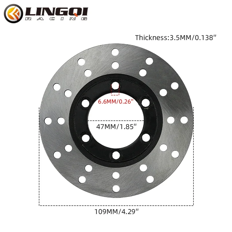 LINGQI سباق حفرة الترابية دراجة 110 مللي متر مكبح قرصي 6 حفرة الفرامل محول ل 50cc-125cc على الطرق الوعرة الذهاب كارت ATV رباعية الدراجات الكهربائية الدراجة