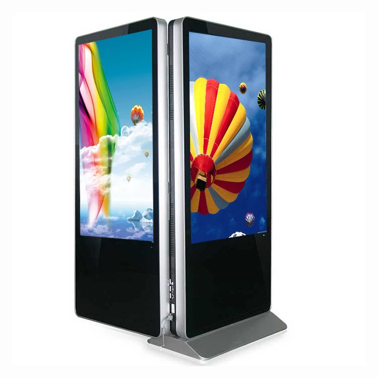 43 49 55 Inch Android Digital Signage Floor Stand Double Sided LCD Screen Advertising Display Machine