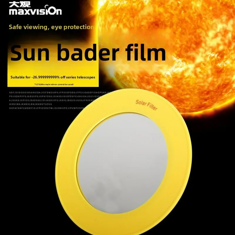 Maxvision 127mm Solar Filter Sun Film for Refracting Telescope Observing Tool