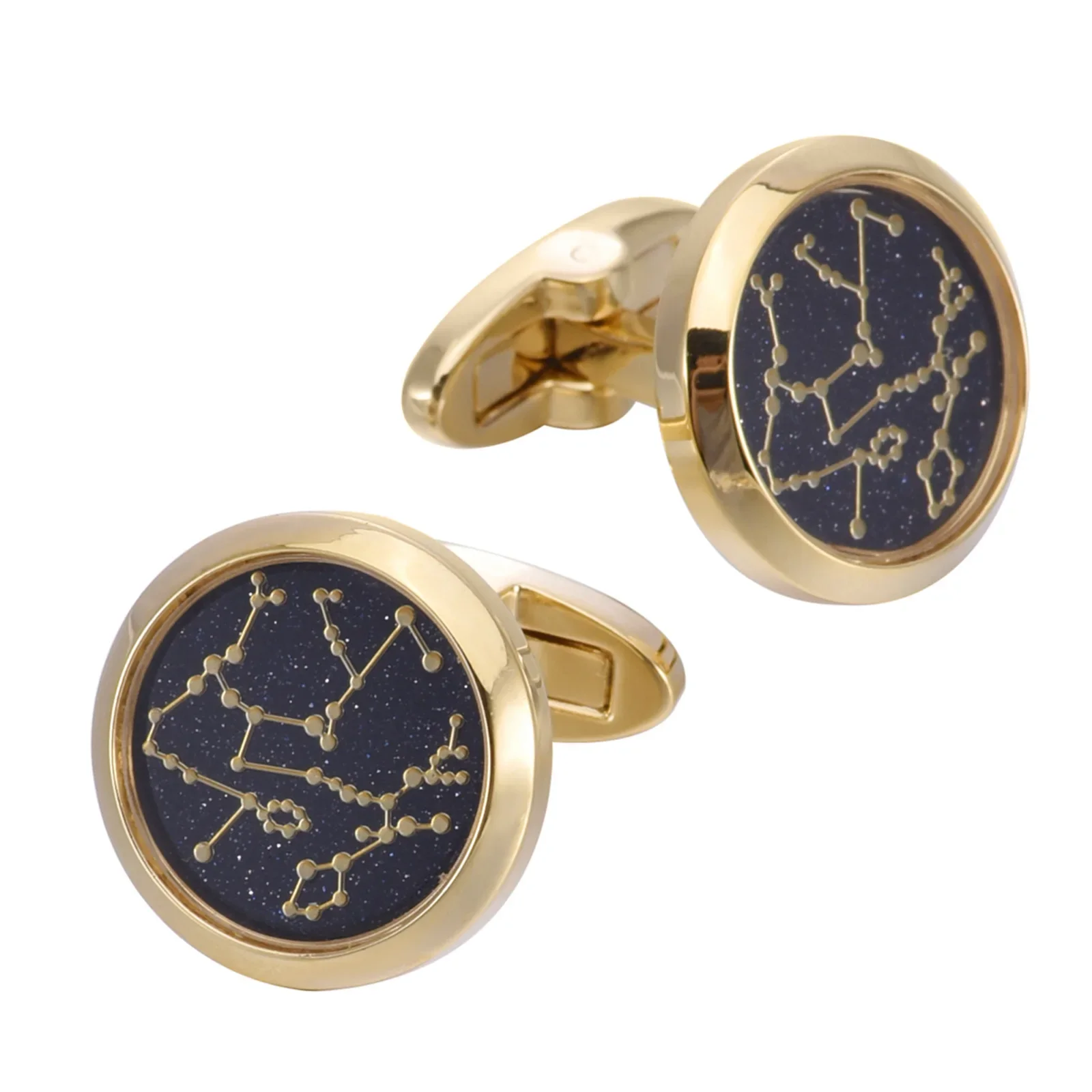 Starry Constellation Copper Cufflinks French Business Casual Premium Cuff Buttons Couples Wedding Party Dress Accessories Gifts