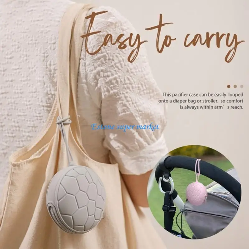 090B Pacifier Holder Case Silicone Pacifier Holder Cover Pacifier Cover Bag for Diaper Bags Baby-Carriage