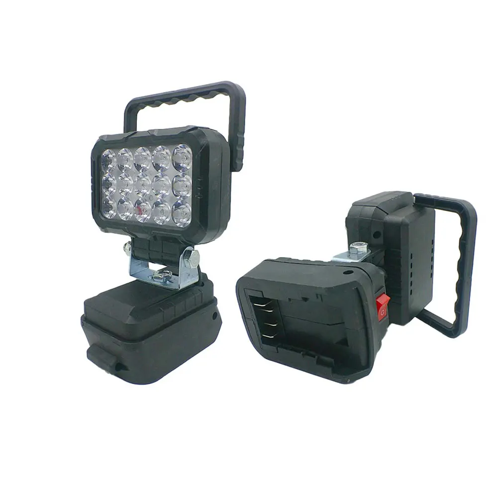 

Handheld Spotlight 15 LED Floodlight ABS Injection-molded Base 18V Li-Ion Compatible Reliable Cordless Spotlight