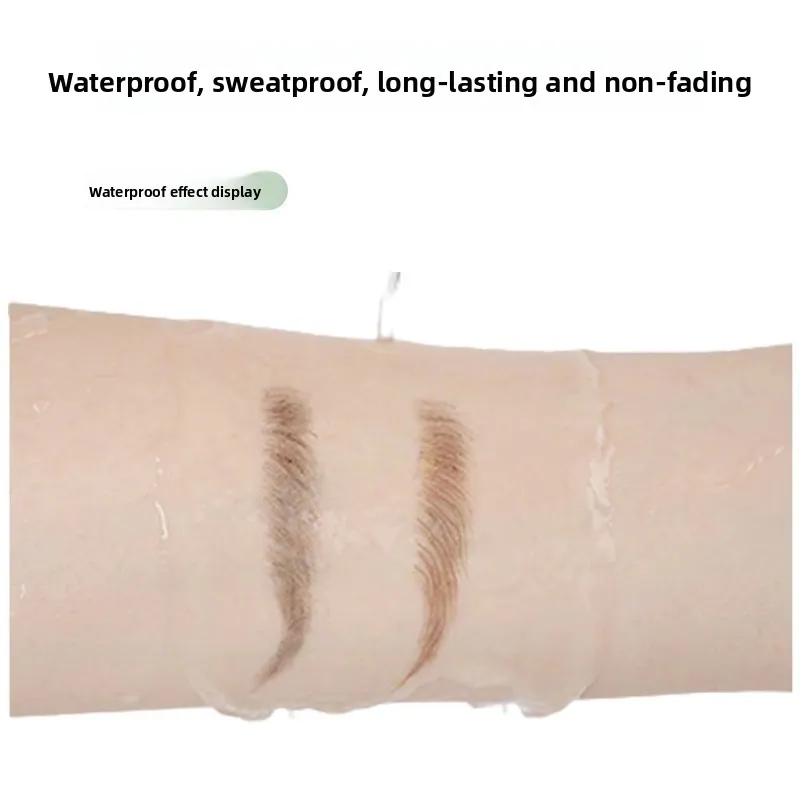 قلم حواجب فاخر، مقاوم للماء، يدوم طويلاً، غير قابل للتلوين، قلم حواجب برية بأربعة محاور، قلم حواجب مائي سائل
