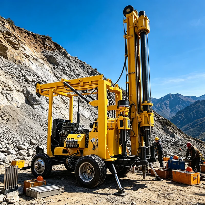 Geological Exploration Core Drill Rig 800m Hydraulic Deep Hole Rock Core Sampling Drilling Equipment