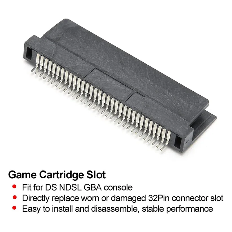 32Pin Game Cartridge Slot for DS NDSL GBA Replacement Connector Cartridge Connector Card Reader Slot Repair Screwdriver