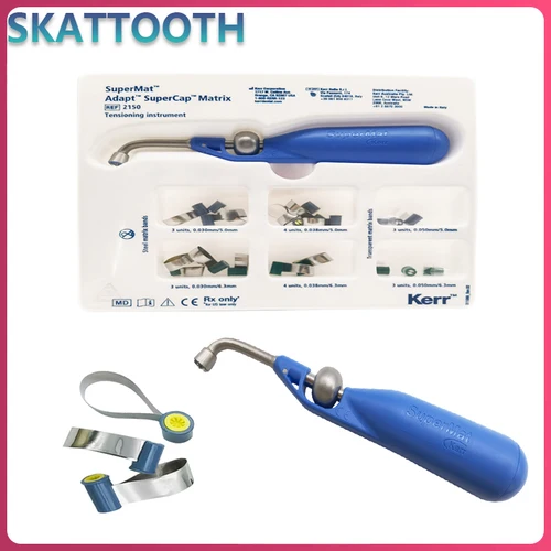 Bandas de matriz Dental originales con SuperMat para sistema de matriz SuperCap, recambio de matrices metálicas contorneadas de doble cara NO.2150