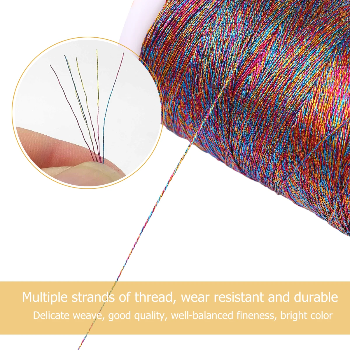 

Colored Thread Sewing Quilting Long Spools Cone Jewelry Beading Embroidery Threads High Quality 6 Strands Nylon Silk Sturdy Low