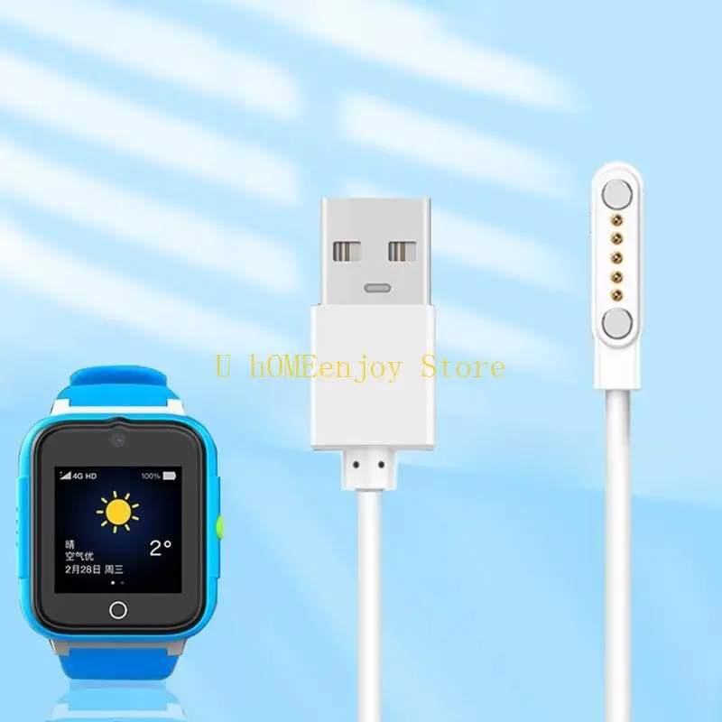 

B0KF Магнитный зарядный кабель Адаптер зарядного устройства USB 2.0 «папа» на 5-контактный разъем 12 мм «Космические часы»