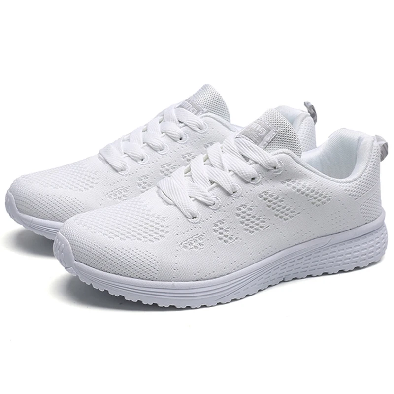 Breathable Fashion Women\'s Sneakers 2024 New Plus Size Outdoor Sneakers Women Mesh Fabric Lace Up Woman Shoes Female Footwear