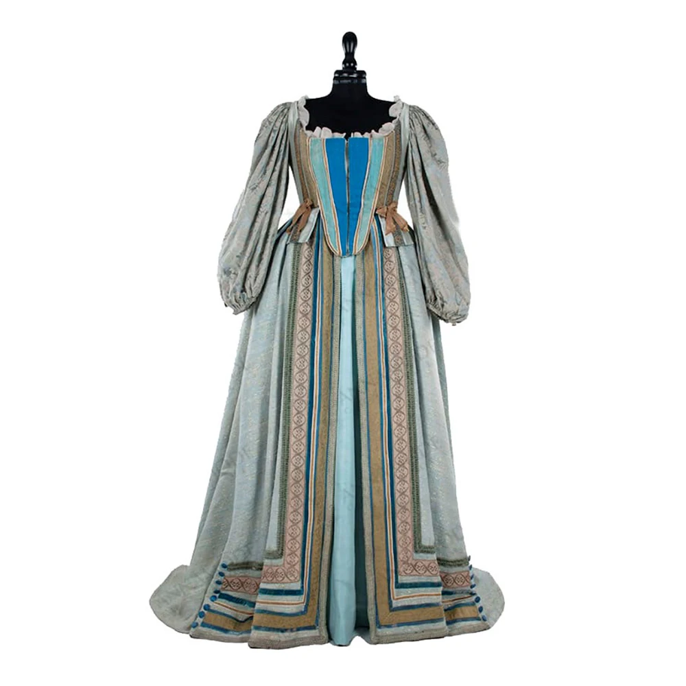 

1600s Tudor Elizabeth Queen Costume Medieval Victorian Renaissance Gothic Steampunk Baroque Dress Halloween Ball Gown