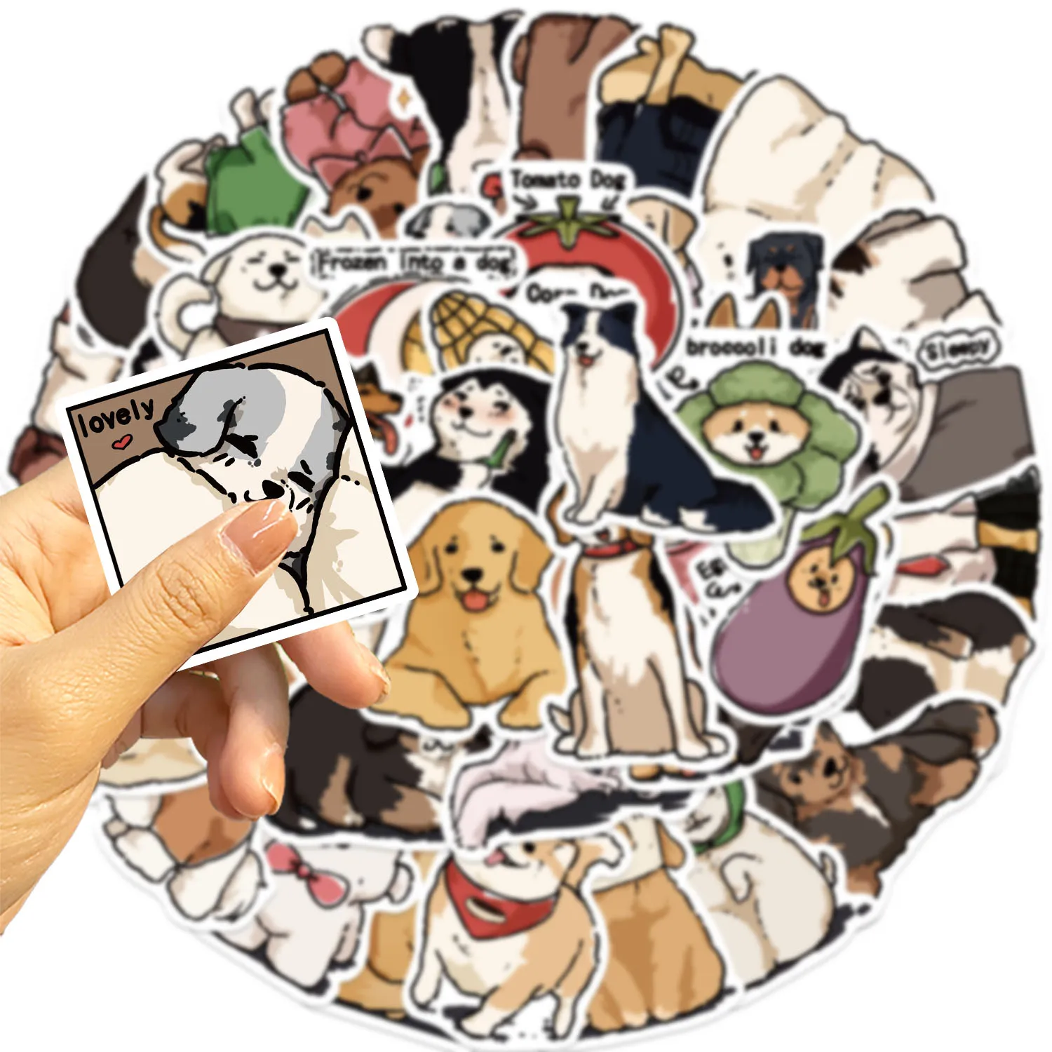 50 sztuk zabawa kreskówka uroczy pies naklejki graffiti Scrapbooking kolaż materiał etui na telefony gitara notesy DIY dekoracyjne