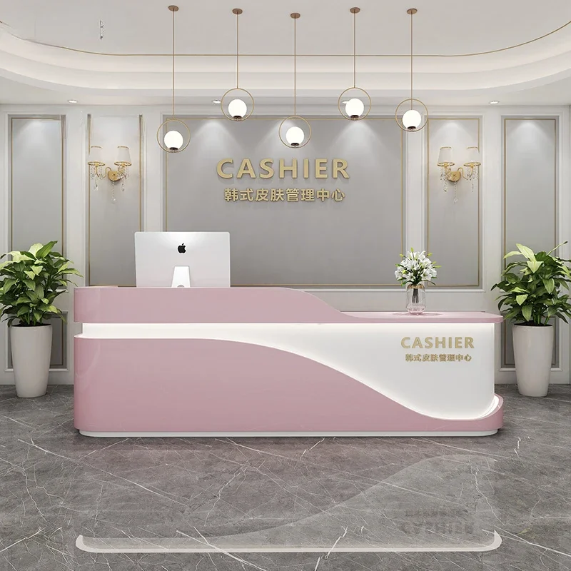 Modern Office Reception Desks Beauty Salon Bar Cashier Desk Dental Clinic Reception Desk Simple Clothing Store Counter Tables