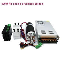 CNC Air-cooled Spindl ER11/ER16 Collet 500W/300W Brushless Spindle Motor Engraving Machine 48V Power Supply Driver +55mm Clamp