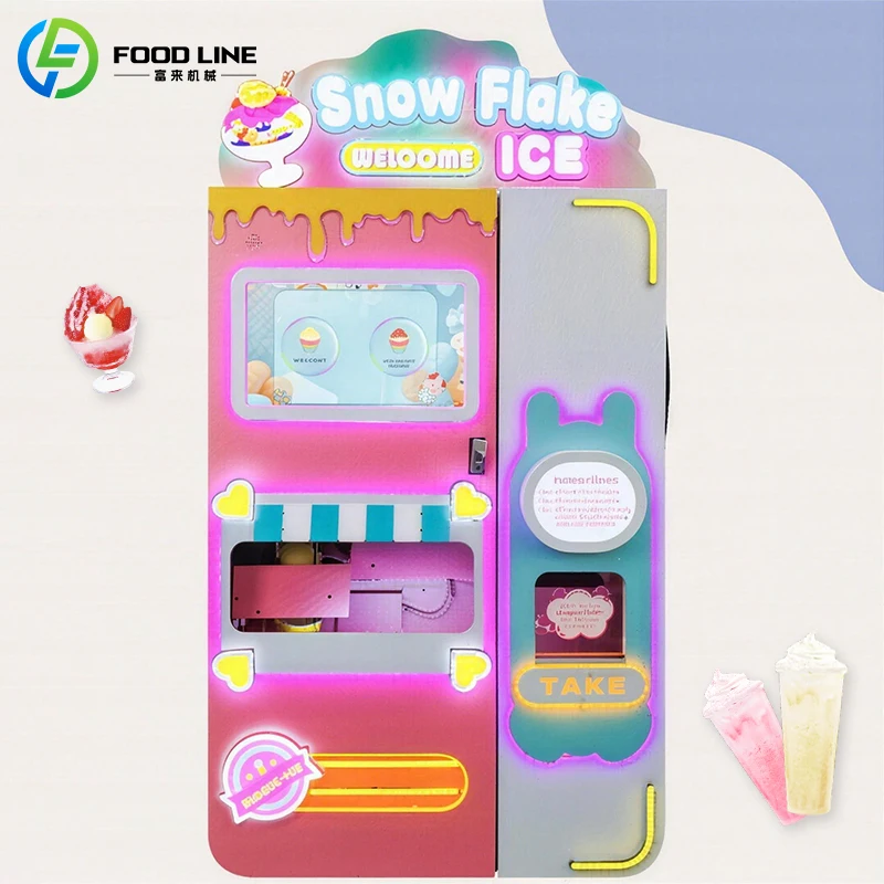 FOODLINE Bulk Supply Automatic Ice Cream Vending Cabinet Anti-fog Glass Window Adjustable Low Temperature System
