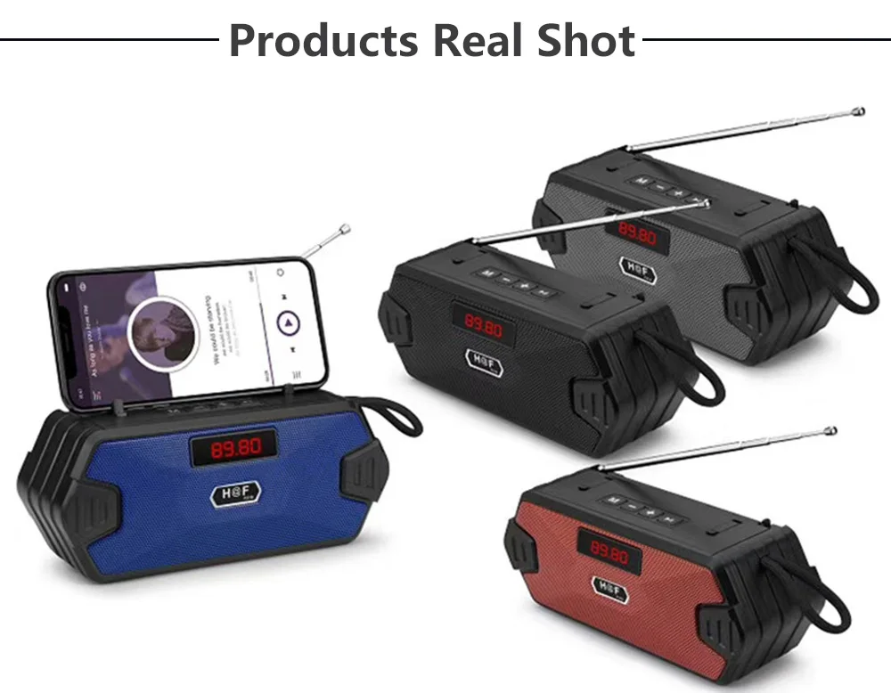 휴대용 블루투스 스피커 FM 라디오 이미지