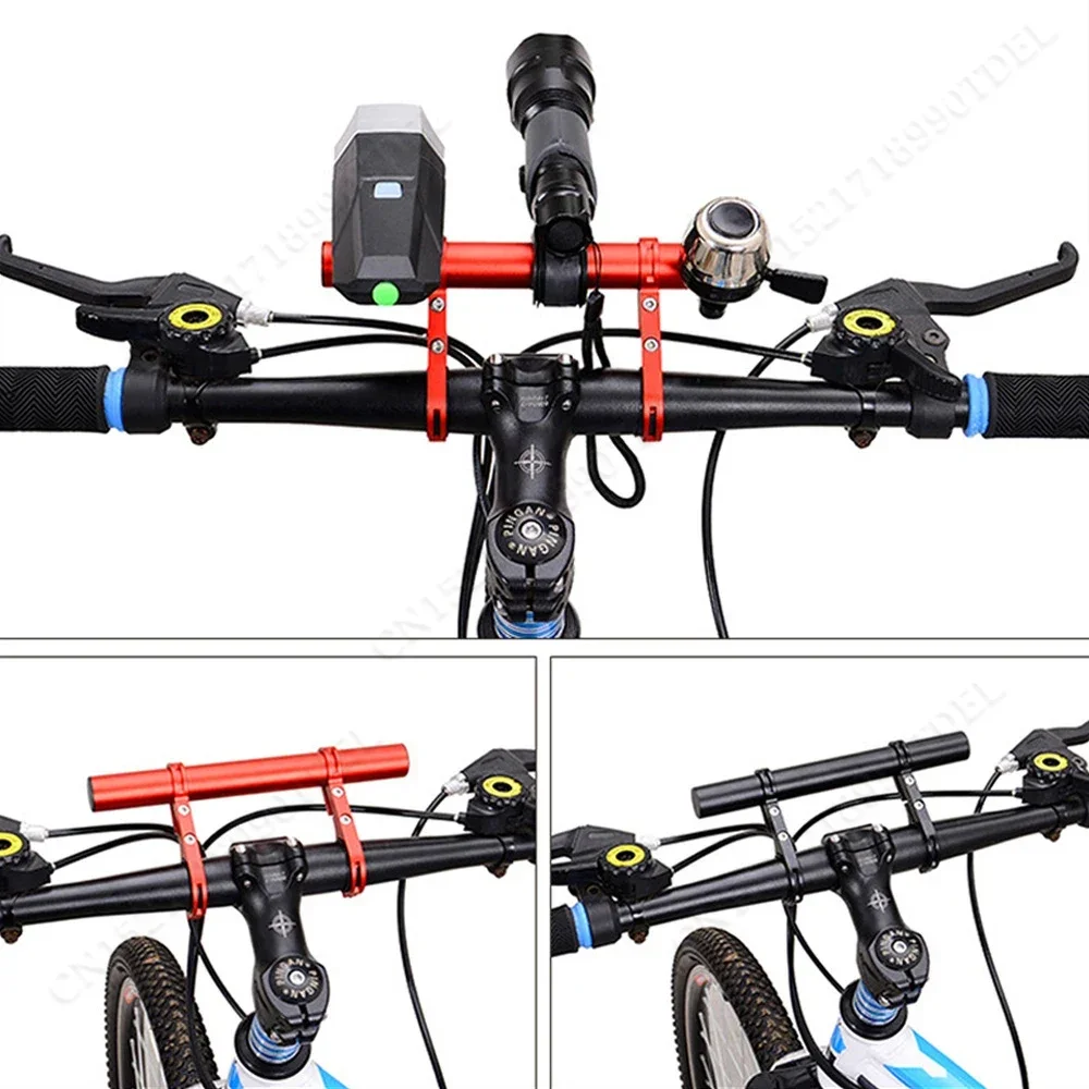 10/20cm Aluminum Alloy Tube Bicycle Handlebar Extender Mount MTB Bike Cycling Headlight Bracket Flashlight Holder