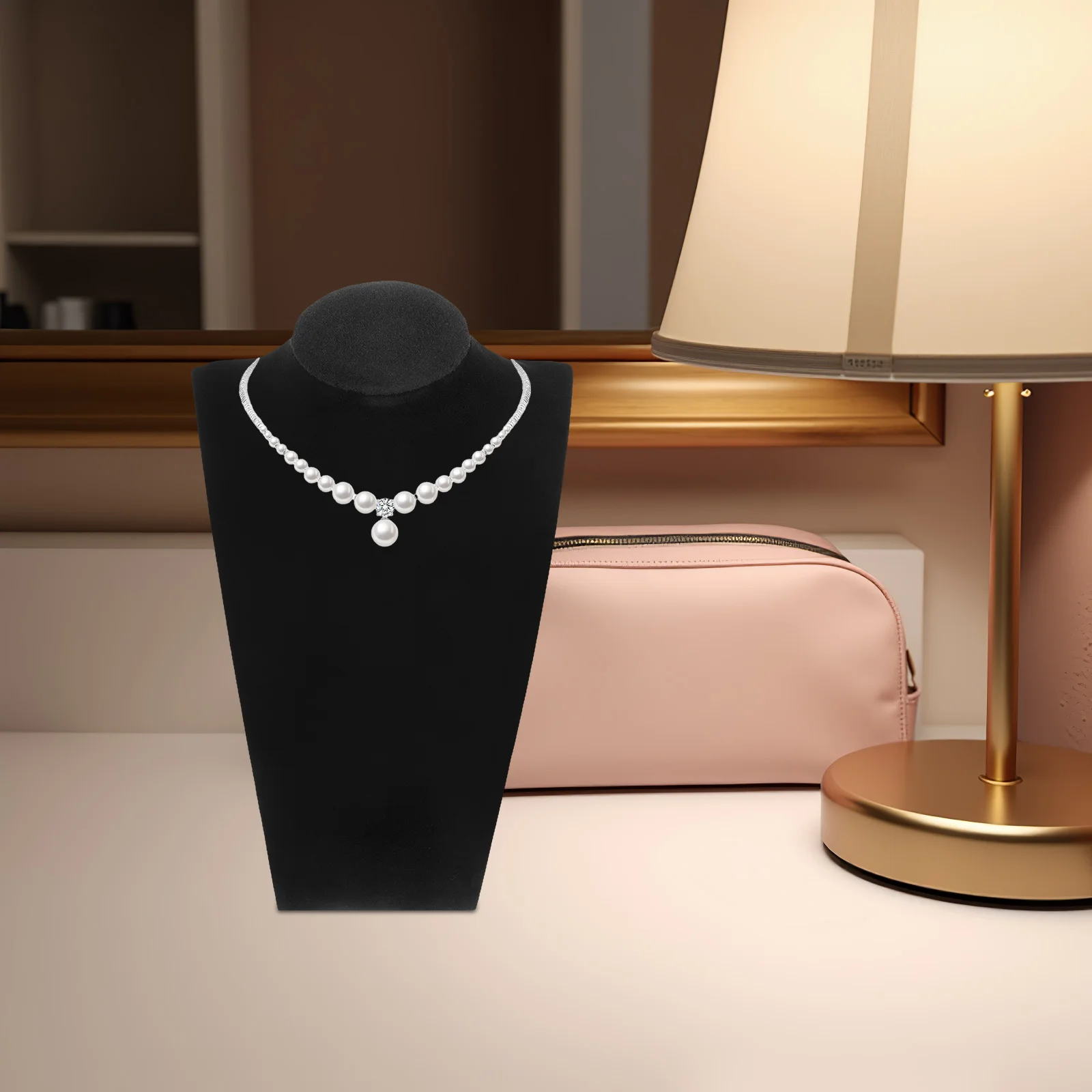 

Human Portrait Jewelry Stand Resin Necklace Display Rack Earrings Organizer Storage Holder Jewelry Display Decor Accessory