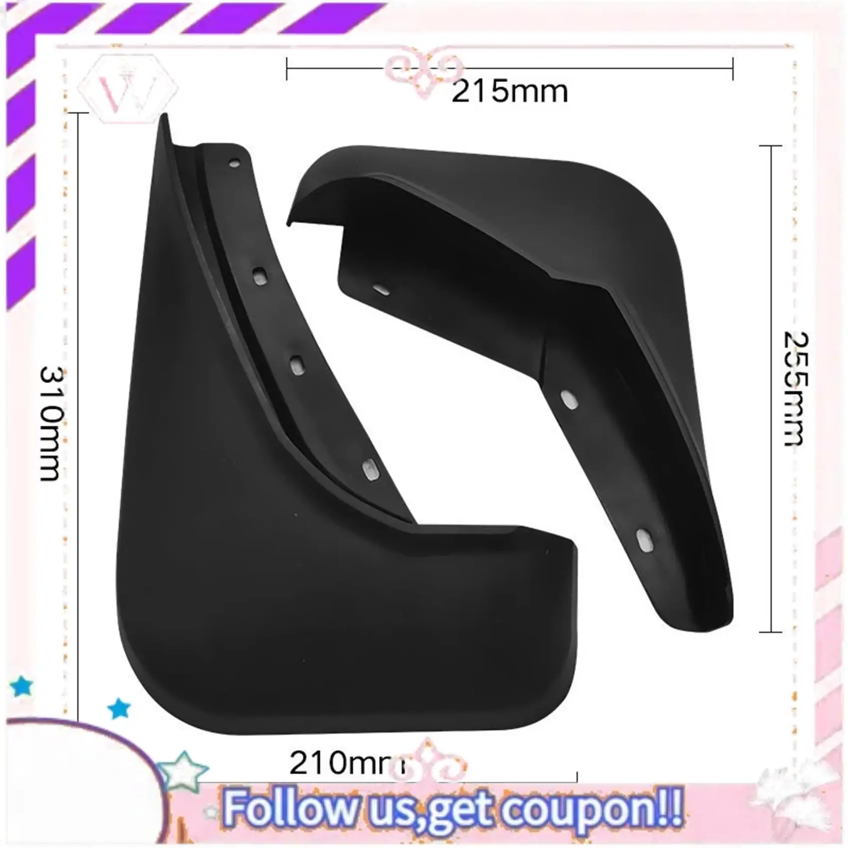 A76T-Mudflap For Volvo XC60 2018-2021 Fender Mud Flaps Guard Splash Flap Mudguard Accessories
