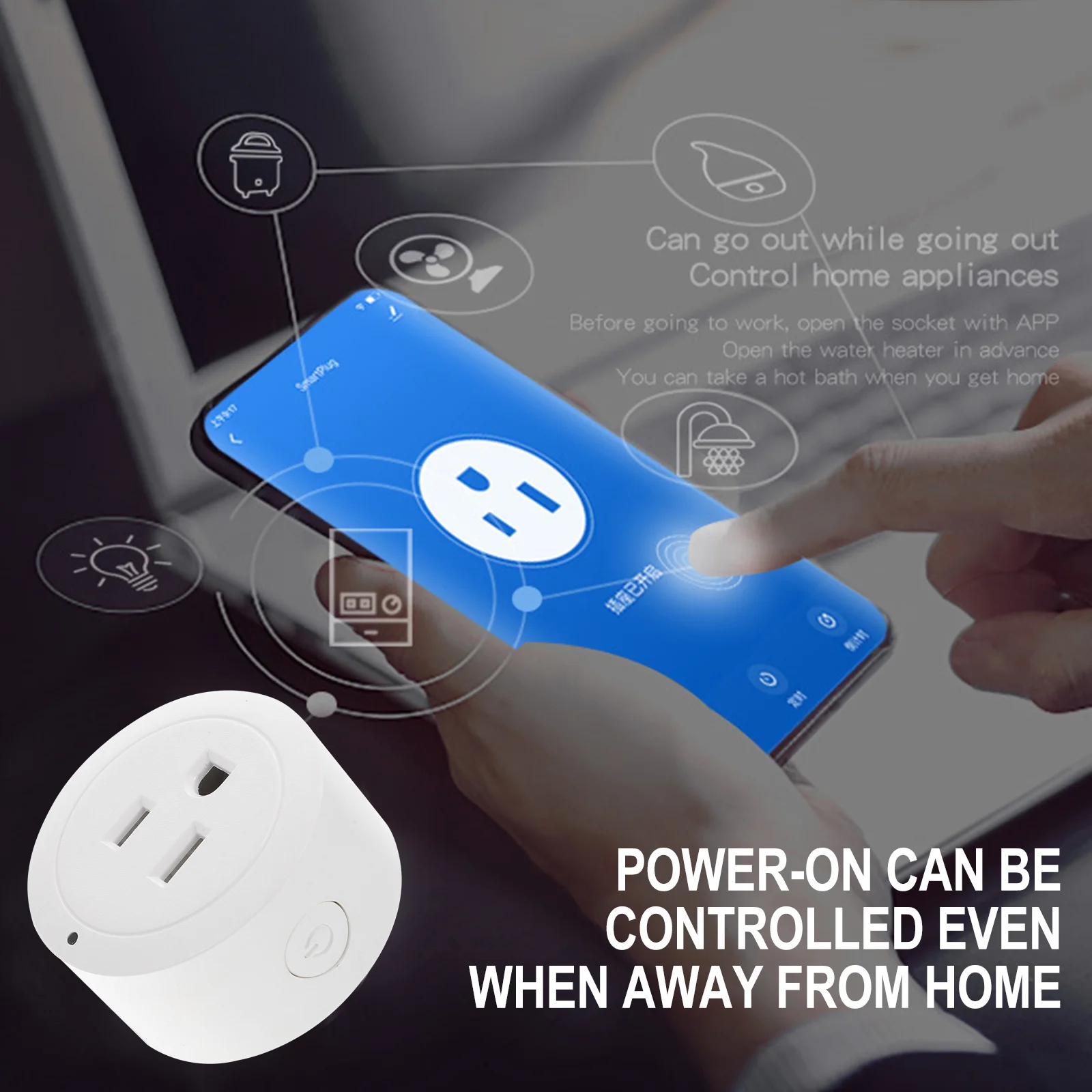 

Wireless Remote Control Mini Outlet for Appliances Living Room Bedroom Kitchen Use