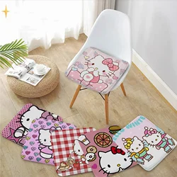 Kawai Hello Cat K-Kitty Kissenmatte, nordischer Druck, Stuhlkissen, weich, für Büro, Autositz, bequem, atmungsaktiv, 45 x 45 cm, Sofakissen