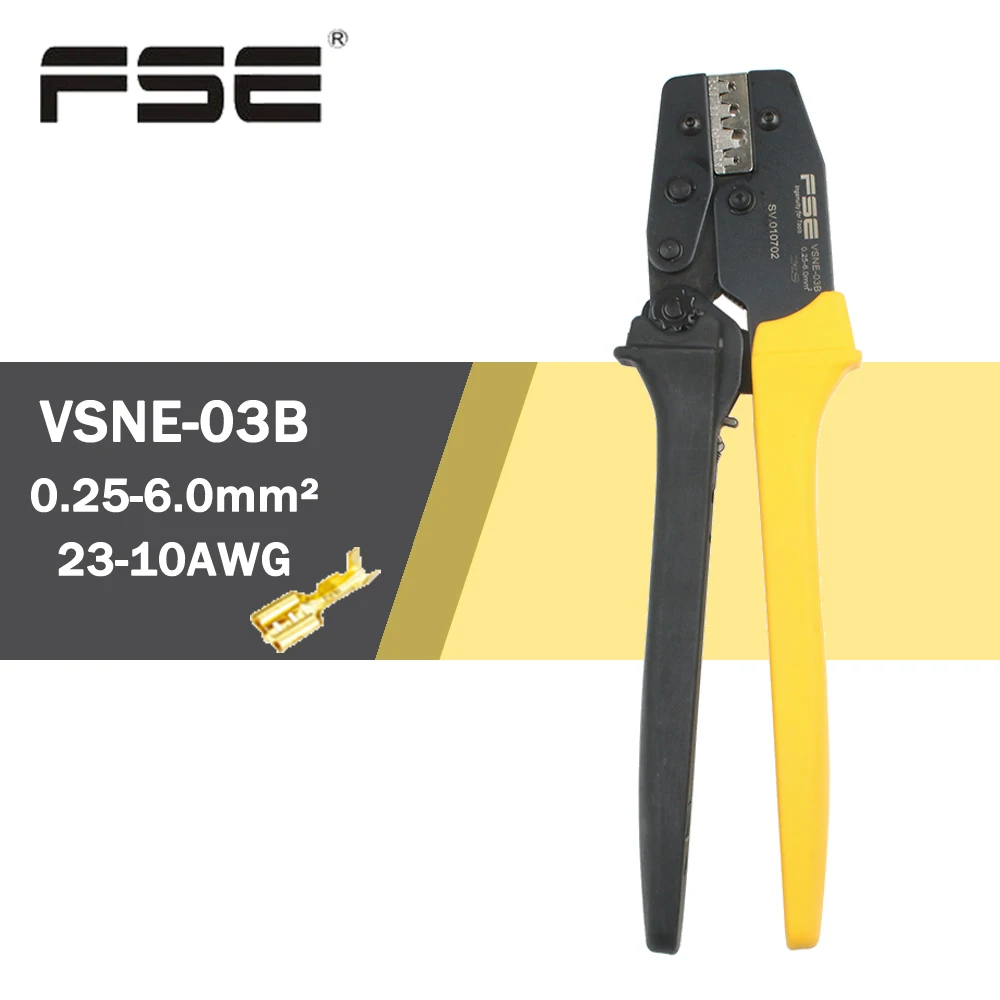 Insulated terminals crimping tools electrical crimping pliers high precision brand clamp VSNE-03B 0.25-6mm2 23-10AWG hand tools