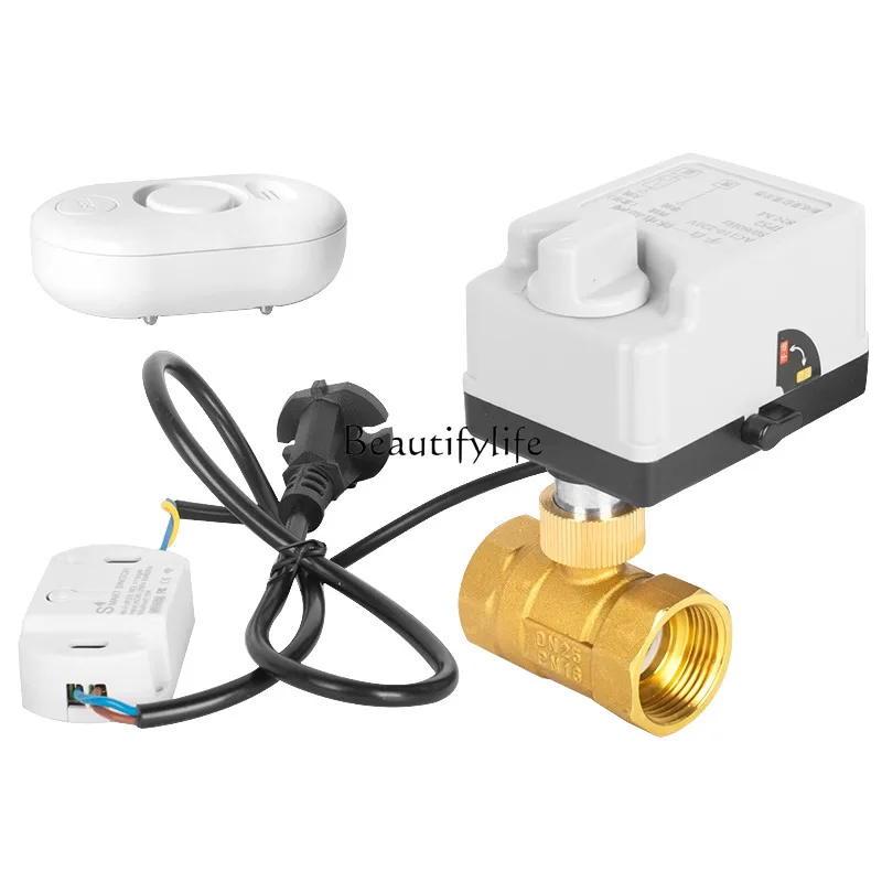 

Mobile phone remote alarm full water overflow automatic induction cut-off valve wifi electric ball valve