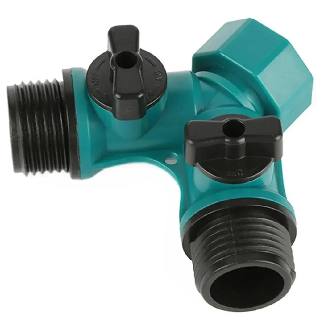 

3/4" 2-Way Garden Hose Splitter ABS Plastic Y-Type Watering Connector Distributor For Outdoor Irrigation Tap Faucet