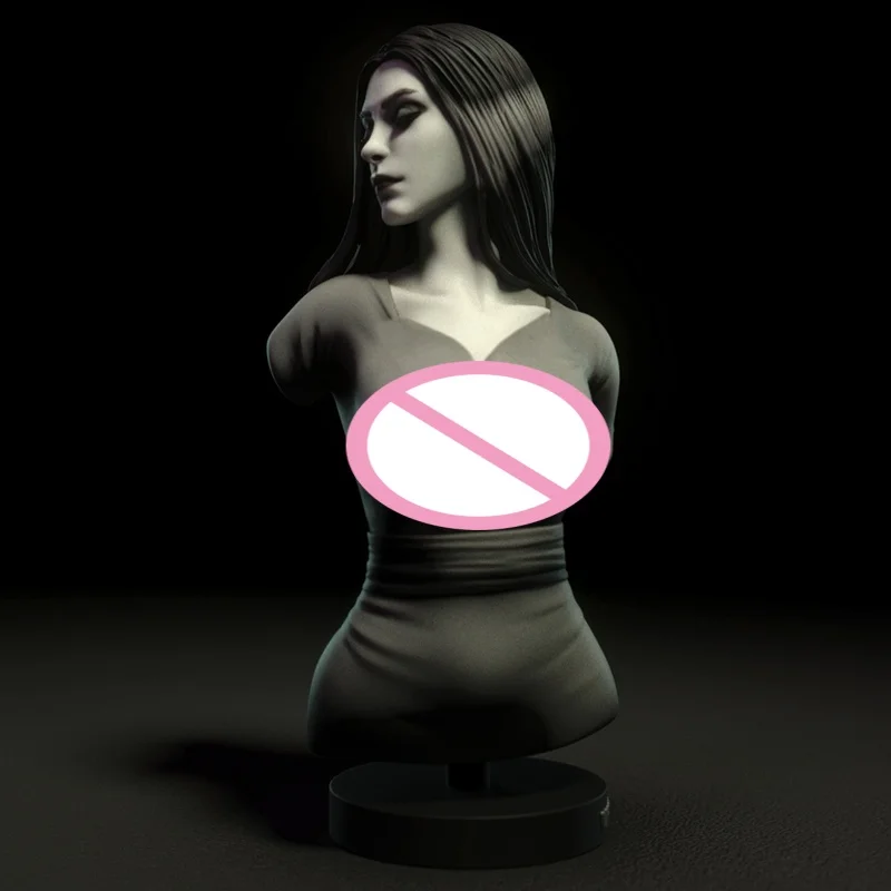 75 مللي متر ارتفاع الراتنج الشكل الجزء العلوي من الجسم تمثال طويل الشعر aloof الجمال لتقوم بها بنفسك إصدارين تجميع أطقم منمذجة غير مصبوغ ثلاثية الأبعاد