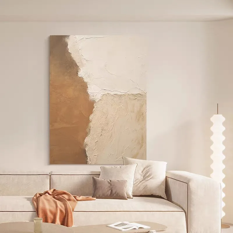 

Abstract simple entrance hanging painting modern living room decorative painting cream