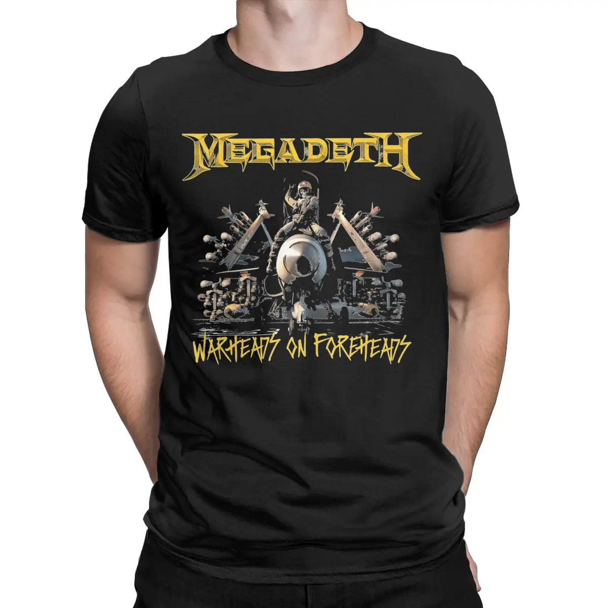 Funny Megadeths T-Shirt for Men Round Neck Cotton T Shirt Short Sleeve Tee Shirt Gift Idea Tops