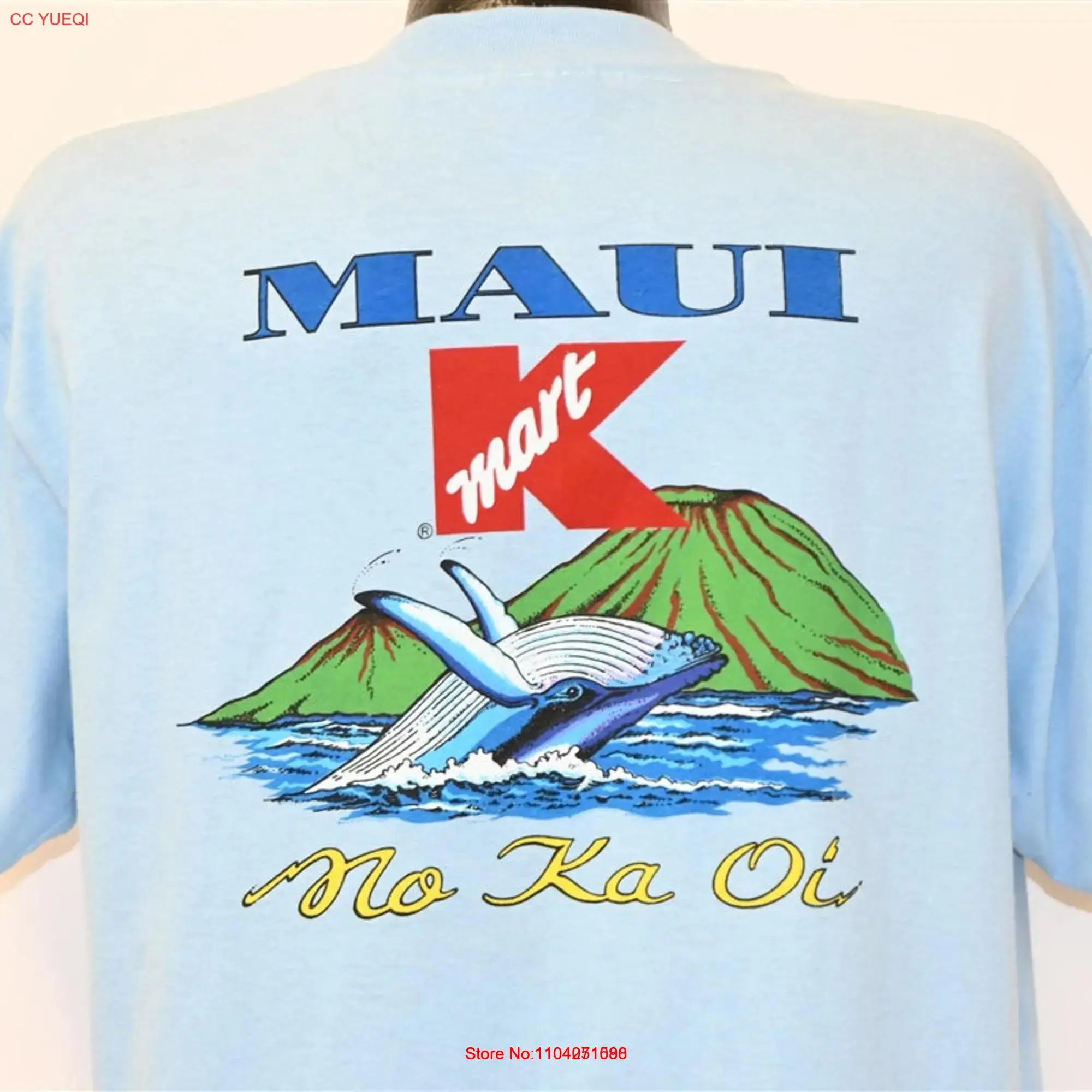 90s Kmart Maui Hawaii Chain Store Logo No Ka' Oi Humpback Whale t shirt Large long or short sleeves