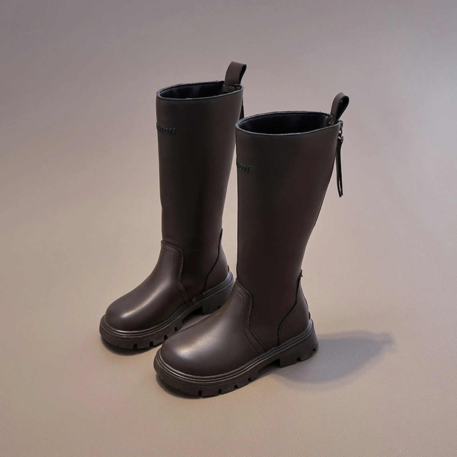 

Children Knee Length Boots New Autumn British Girls Princess Boot Kids Zipper Comfortable Non Slip Outdoor Long Boots Botas