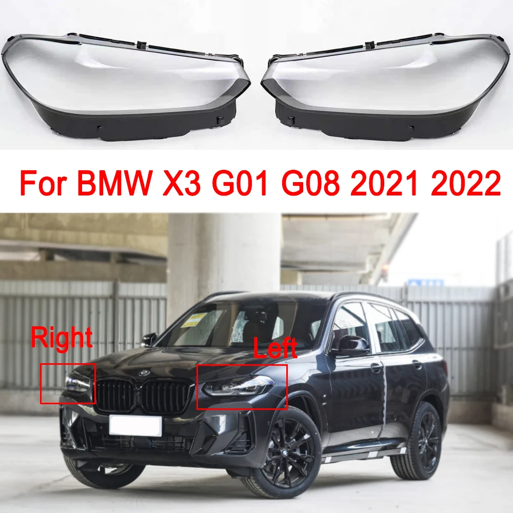 

Car Front Headlight Cover For BMW X3 G01 G08 2021-2022 Headlamps Lens Glass Shell Masks Transparent Lampshade Shade