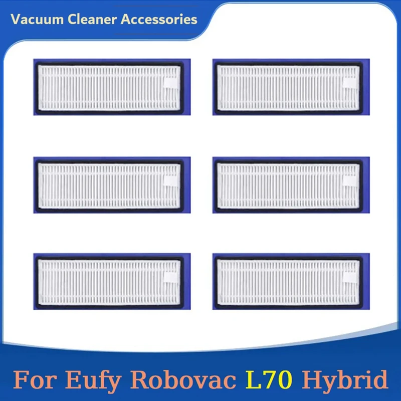 6PCS Hepa Filters For Eufy Robovac L70 Hybrid Robot Vacuum Cleaner Replacement Parts Accessories Washable Filters