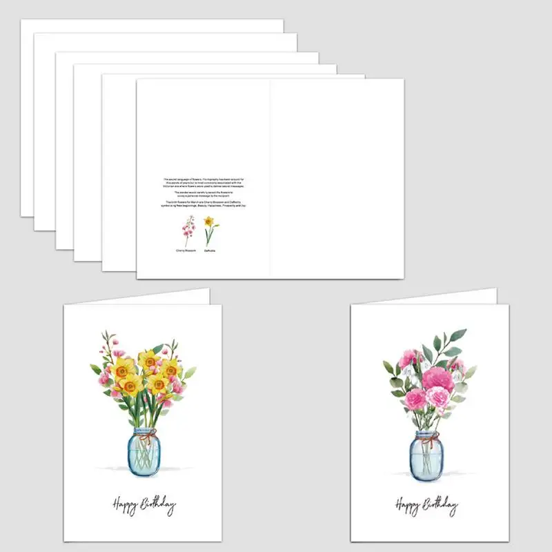 Floral Note Cards Set Of 12 Flower Thank You Notes Elegant Get Well Blank Cards Beautiful Blank Greeting Cards With Envelopes &