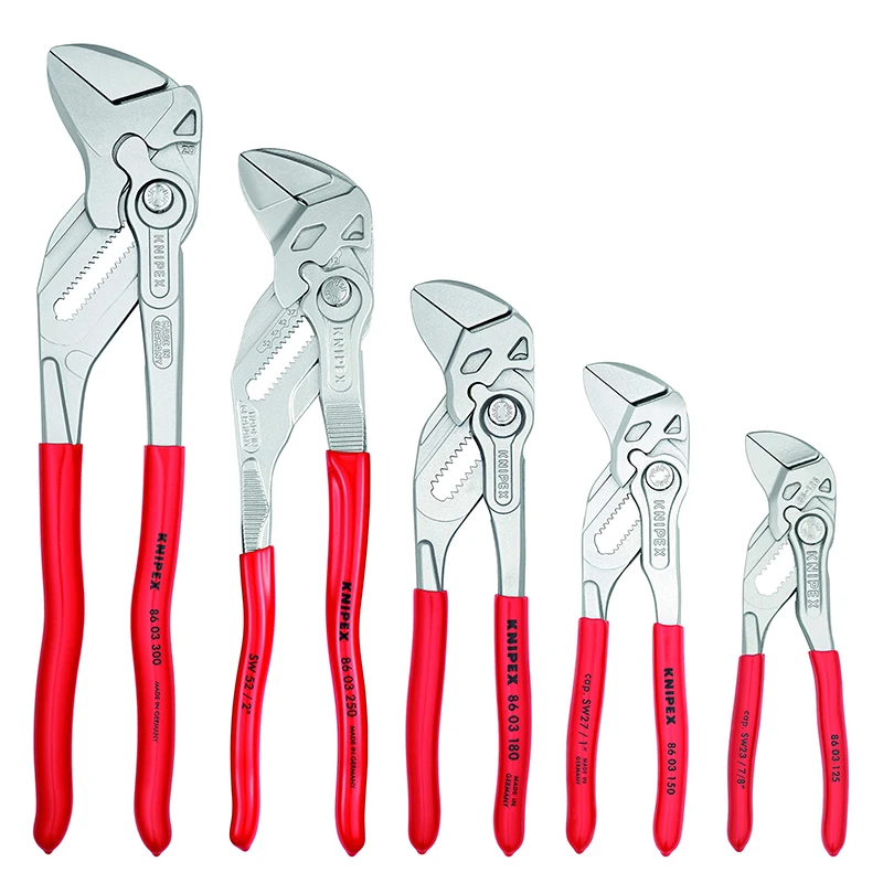 KNIPEX 00 19 55 S4 5Pc Pliers Wrench Set In Tool Roll from 125 to 300mm