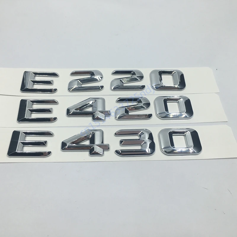 For W124 W211 E-CLASS E63 E200 E220 E240 E250 E280 E420 E430 E450 E550 Trunk Rear Emblem Badge Chrome Letters