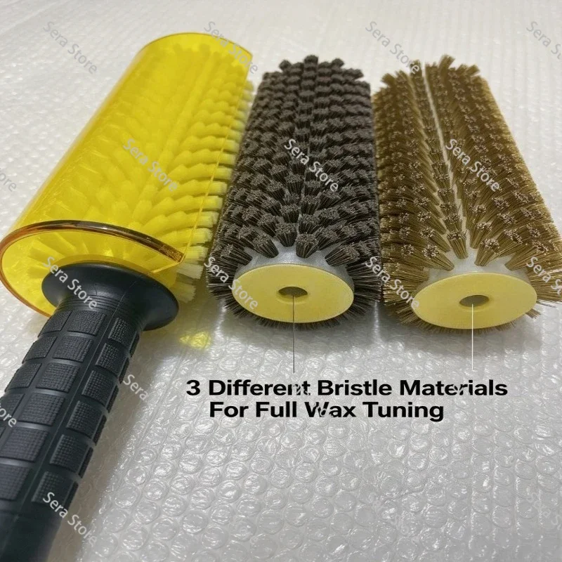 Ski Snowboard Base Prep Roller Brush Manual Waxing Polishing Tool 200mm 300mm Optional Nylon Horse Hair Copper Wire Brush