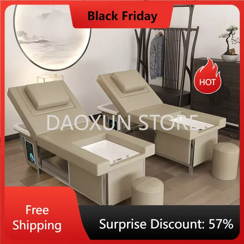 Luxury Chairs Massage Chair Massage Pedicure Salon Hairdressing Washbasin Professional Hair Spa Thai Shampoo Bed Washing