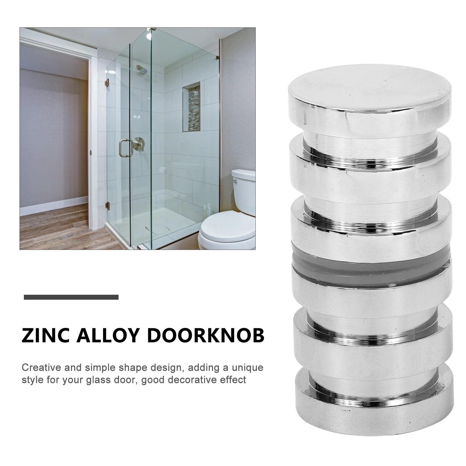

Zinc Alloy Door H Durable Bathroom Glass Knobs Suitable for Cabinet Shower Room Anti Rust Long Lasting Hardware