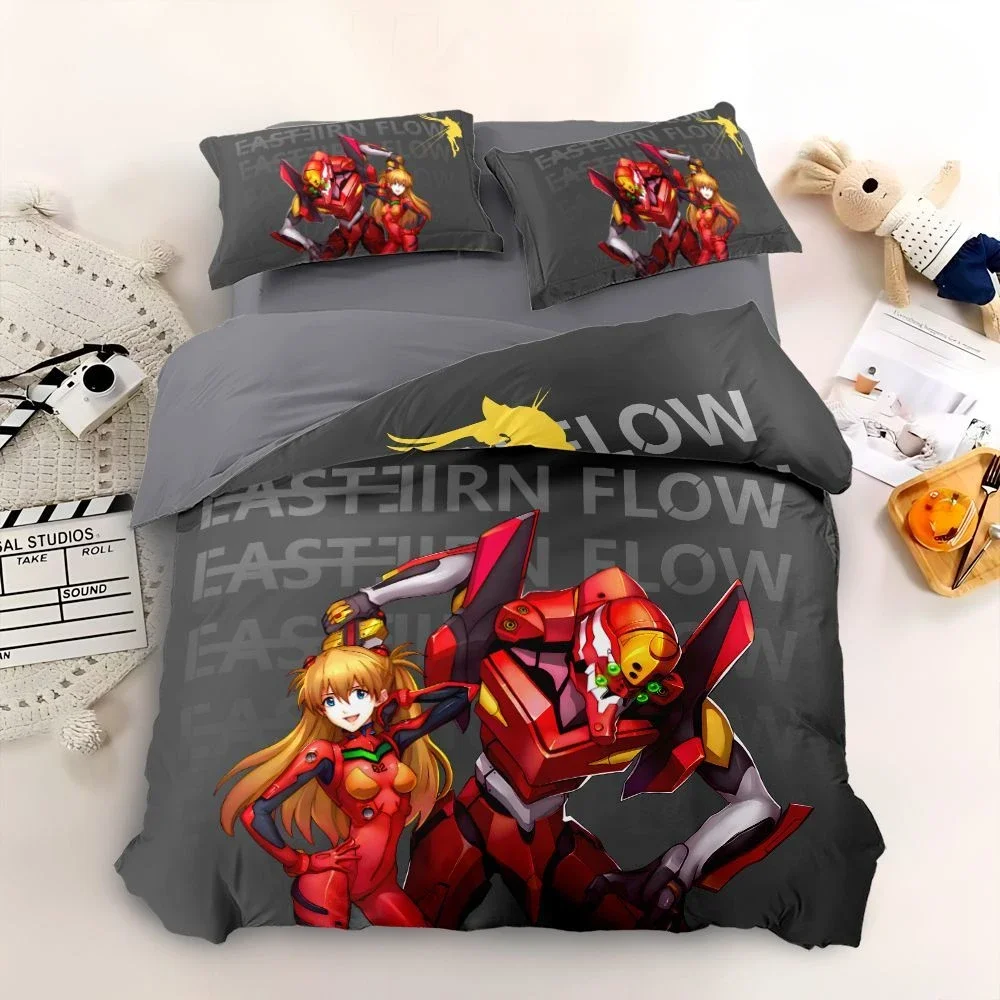 

NEON GENESIS EVANGELION Duvet Cover Pillowcase EVA Bedding Set Adult Boy Girl Bedroom Decoration Children Single Double Large