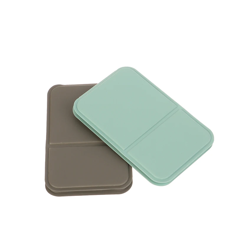 【A-Nice】Cermin Rias Mini PU untuk Meja, Cermin Kecantikan Portabel yang Dapat Disesuaikan, Cermin Lipat untuk Kosmetik