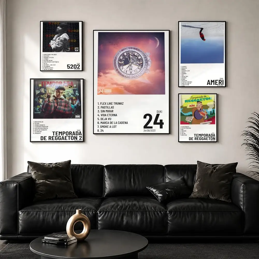 D-duki Album Cover Painting Calligraphy Wall Art Canvas Poster Premium Home Decor Print for Living Room Bedroom