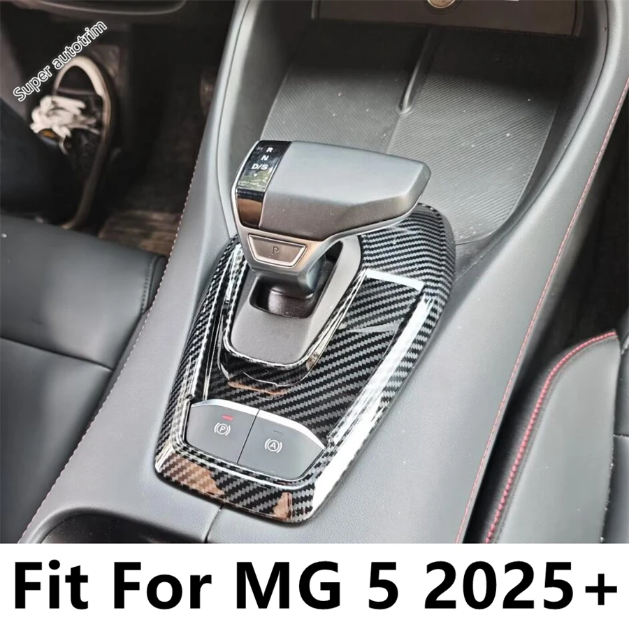 

Car Center Console Gear Shift Panel Frame Decoration Cover Trim For MG 5 2025 2026 ABS Carbon Fiber Look Accessories Interior