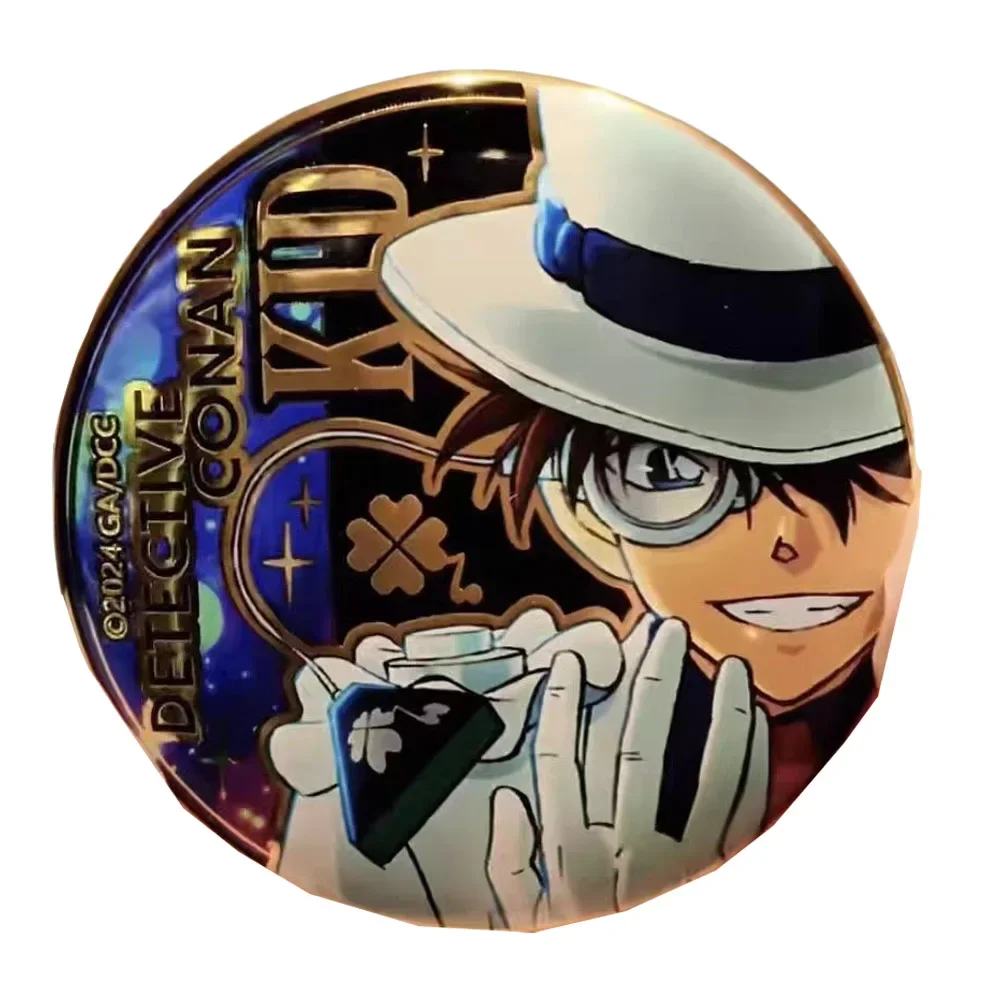 DIY Badge 5.8cm Conan Cartoon Character Brooch Kuroba Kaito Badge Kaitou Kid Anime Game Peripheral Collection Badge Holiday Gift