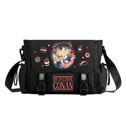 Anime Detective Conan Cosplay Oxford Crossbody Messenger studente scuola spalla borse nere regalo di moda per adolescenti