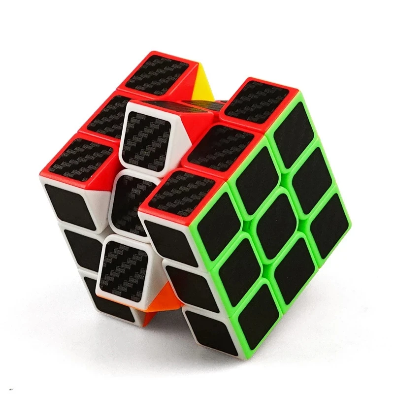 High Quality 3x3x3 Carbon Fiber Sticker Magic Cube Puzzle 3x3 Speed Cubo magico Square Puzzle Gifts Educational Toy For Children