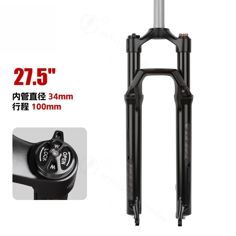 27.5 29 Inch Aluminum MTB Front Fork 34mm Shoulder Lock Mechanical Lockout Shock Absorbing Suspension Fork For Mountain Bike view 6