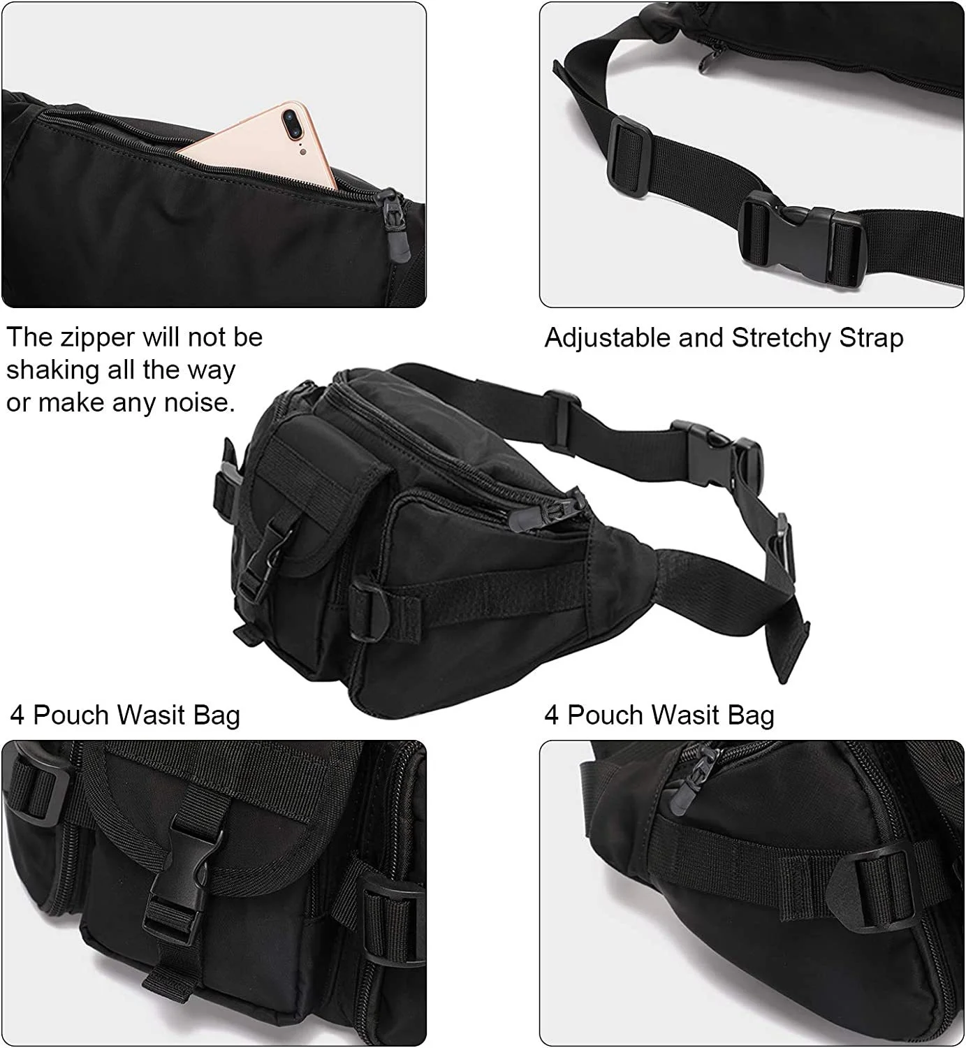 Outdoor Waist Bag Men Waterproof Molle Camouflage Hunting Hiking Climbing Fishing Phone Women Nylon Belt Pack Combat Chest Bags