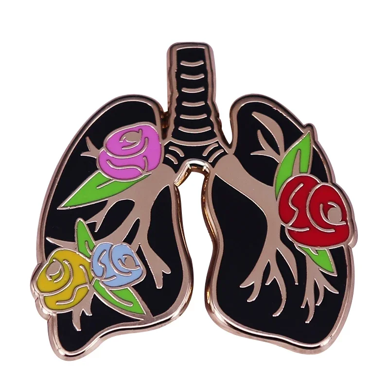 Lung Enamel Pin Brooch Pulmonary Pulmonology Medicine Nursing Doctor Medical Gift Lungs Asthma Respiratory Anatomy Pins Badge